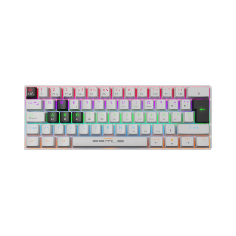 TECLADO MECÁNICO PRIMUS BALLISTA61T - BLANCO