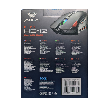 MOUSE GAMING AULA FIRE H512
