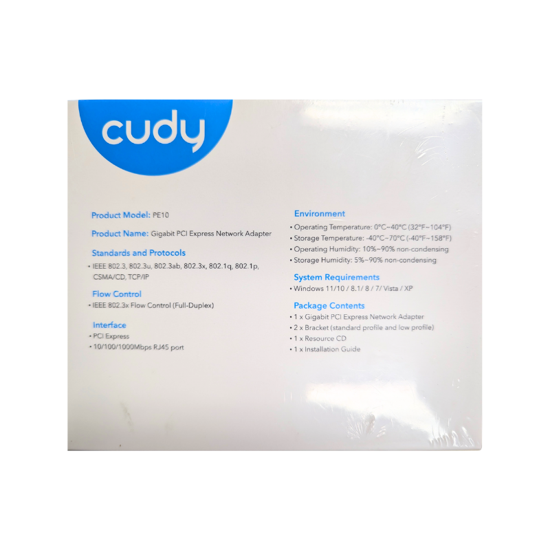 ADAPTADOR ETHERNET CUDY PE10