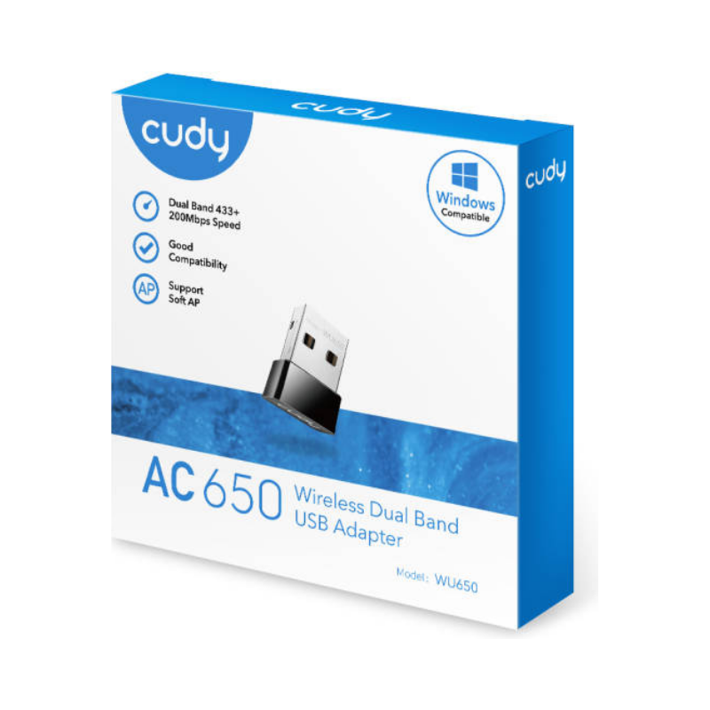 ADAPTADOR USB WIFI CUDY AC650